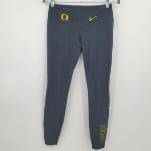 ♤♤ Nike Oregon Ducks Power Dri-fit Athletic Leggings Size Small Black Yellow